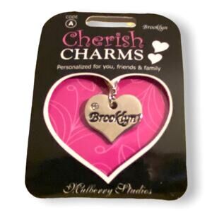 Cherish Charms BROOKLYN Name Bracelet Charm‎ NEW NWT Silvertone Silver Tone